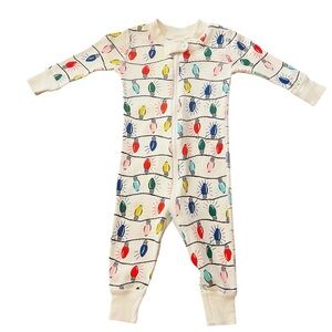 Hanna Andersson Cream Multicolor Kids Christmas Pajamas Size 3-6 Months